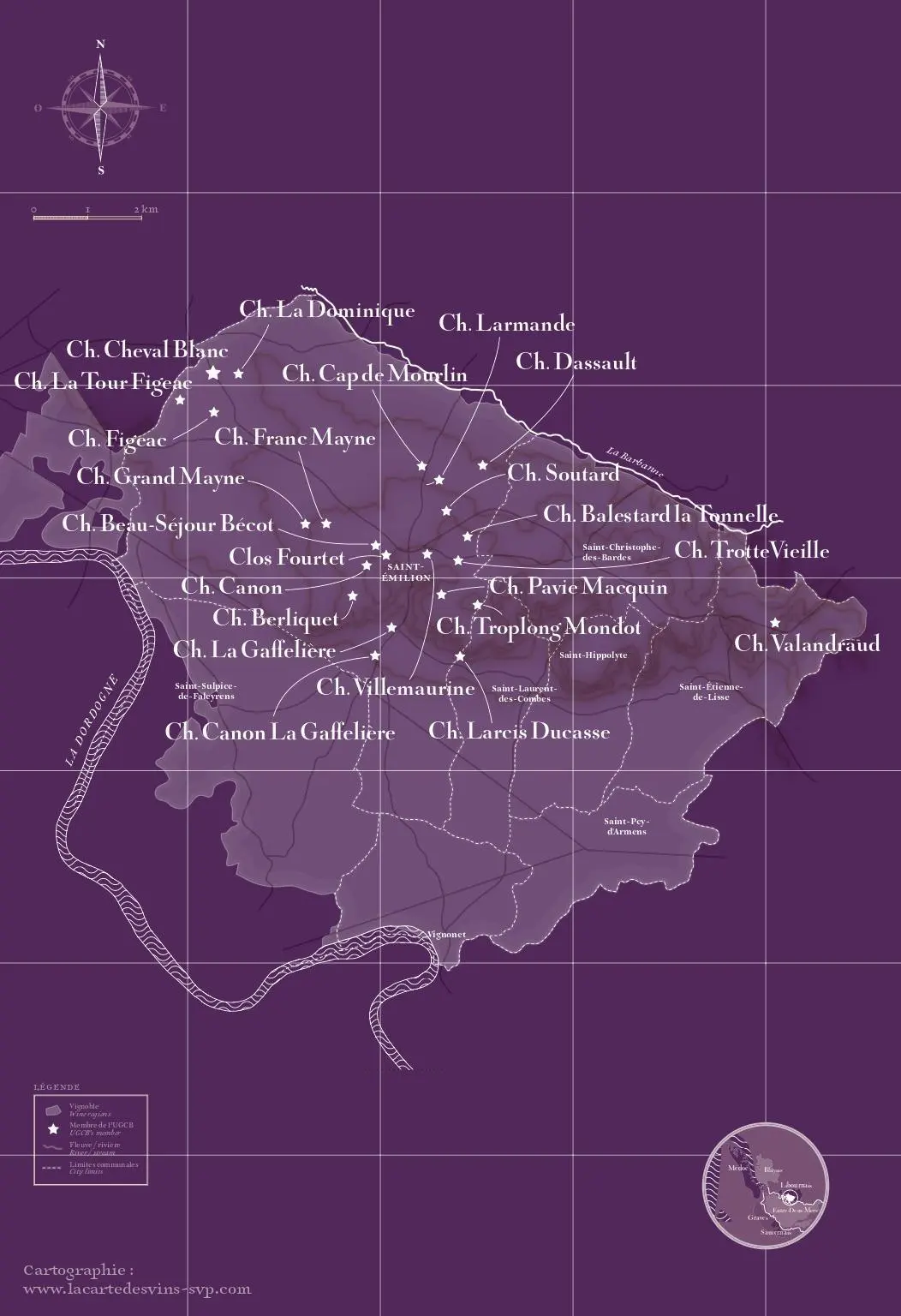 Cartographie Saint-Émilion Grand Cru