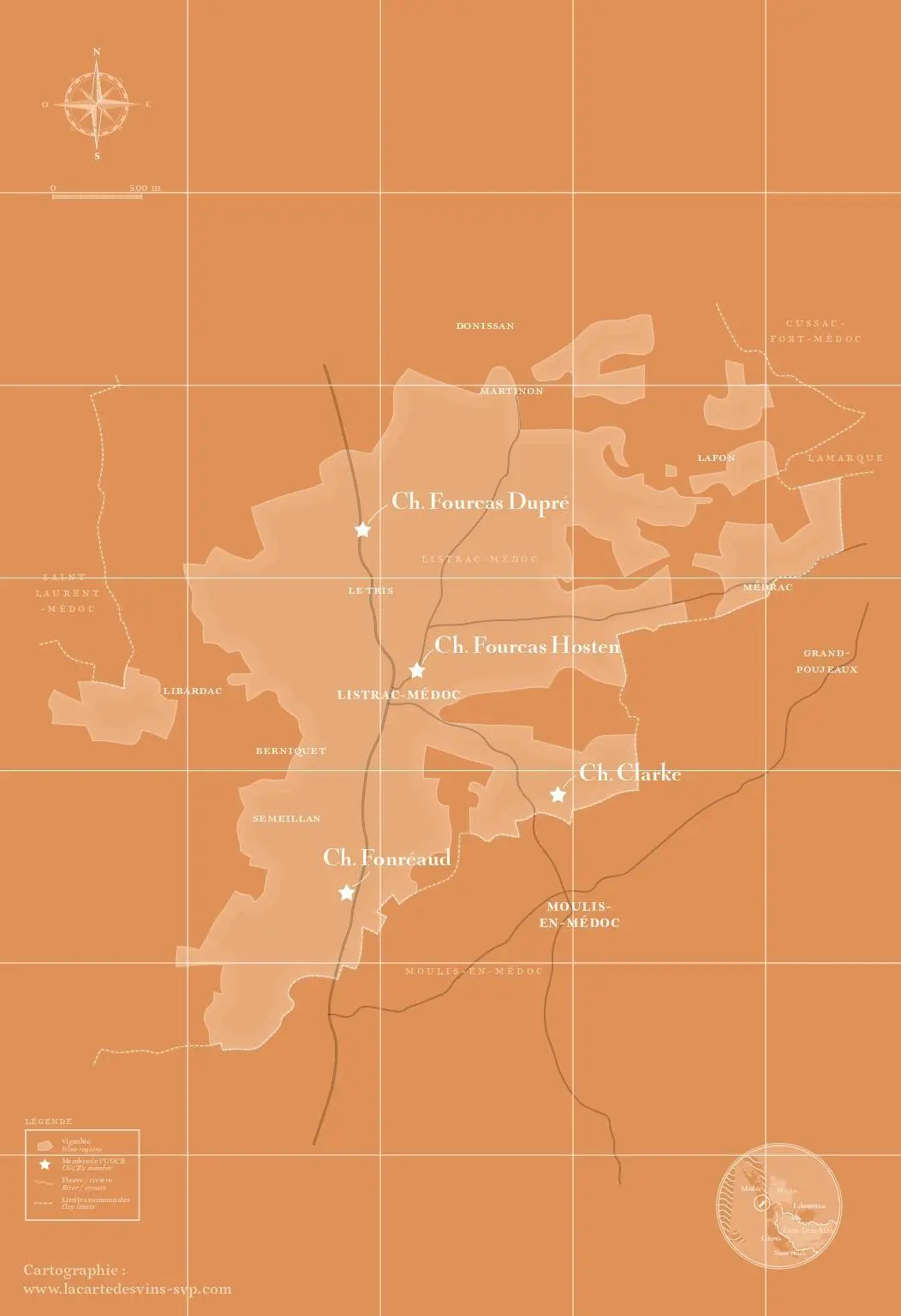 Cartographie Listrac Médoc