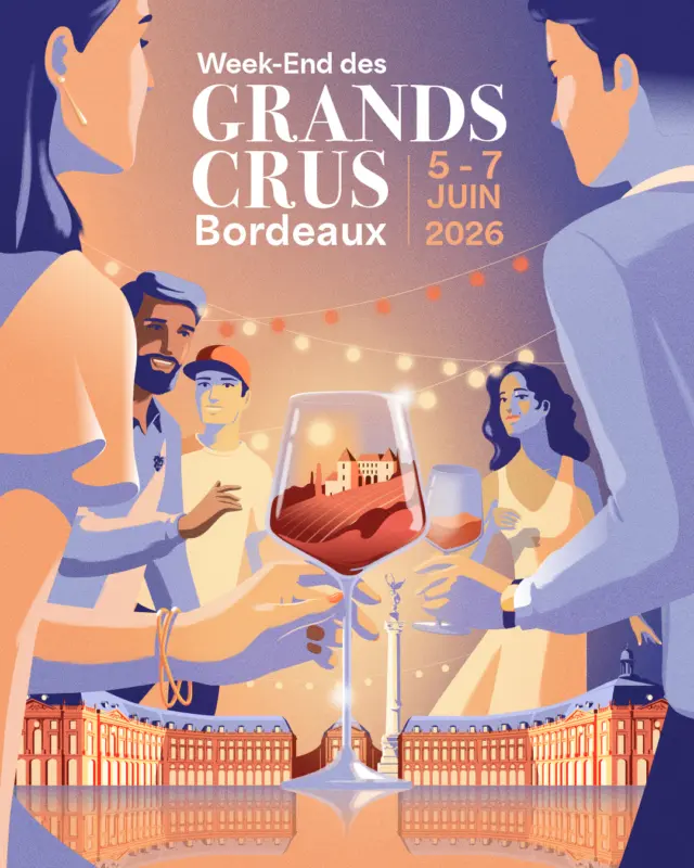 🍷🌞 𝗪𝗲𝗲𝗸-𝗘𝗻𝗱 𝗱𝗲𝘀 𝗚𝗿𝗮𝗻𝗱𝘀 𝗖𝗿𝘂𝘀 𝗱𝗲 𝗕𝗼𝗿𝗱𝗲𝗮𝘂𝘅 

Un quai, un lieu, un rendez-vous et une foule d’amateurs, de néophytes et de passionnés qui parle toutes les langues du vin !

Rendez-vous le Samedi 6 juin du 10h à 17h au Hangar 14 pour La Grande Dégustation. 

Plus de 100 Grands Crus de Bordeaux seront présents pour vous faire déguster le millésime 2023 ainsi qu'un second millésime au choix. 

Des artisans du goût ainsi que des Chefs locaux cuisineront des accords mets et vins, aussi inédits que délicieux ! 

Un programme de masterclass est prévu pour vous permettre d'affiner vos connaissances.

Le tout dans une ambiance conviviale et musicale, avec le DJ du @village59.bordeaux et des concerts live. 

Prenez vos places sur UGCB.net ou via le lien en bio.

Une affiche créée par @benoitaupoix 

#UGCB #WGC2026 #wgc #GrandsCrusdeBordeaux #tasting #vin #Bordeaux